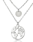 World Map Necklace