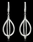 TS055 - Rhodium 925 Sterling Silver Earrings with AAA Grade CZ