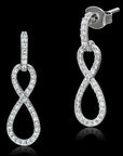 TS067 - Rhodium 925 Sterling Silver Earrings with AAA Grade CZ